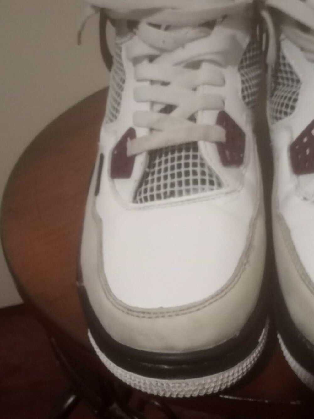 Jordan Air Jordan 4 Retro Paris Saint-Germain Bordeaux White Black Sneaker Sz 10 - Picture 8 of 15